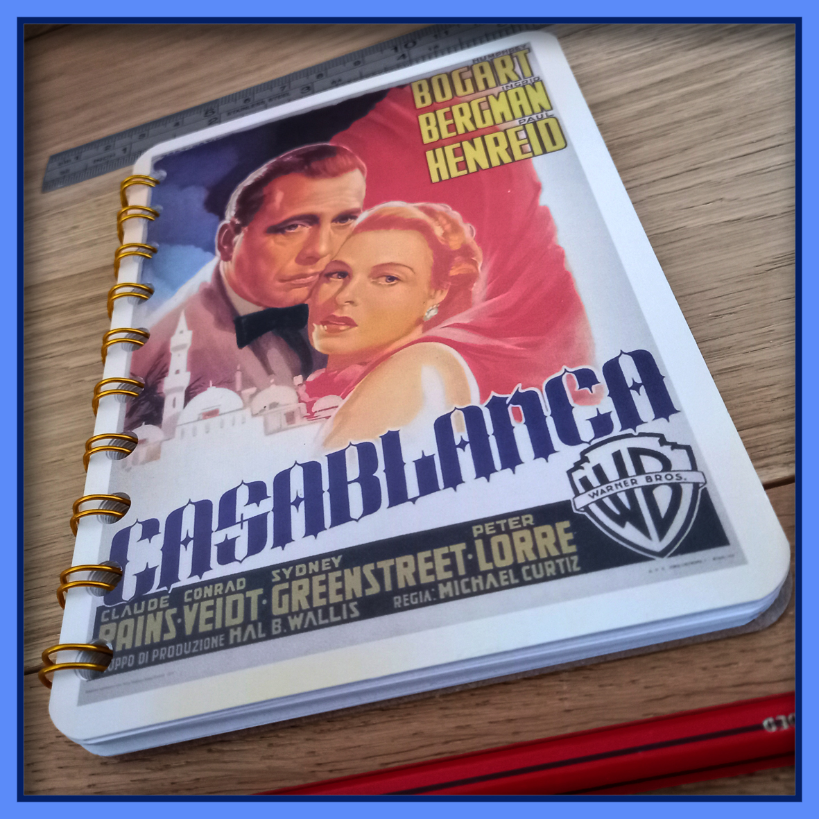 Casablanca Movie Poster Wire Bound Notebook